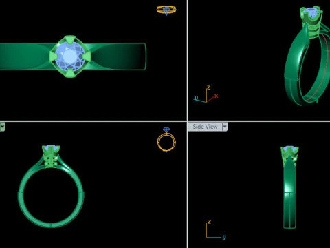 Solitair ring 3D Model