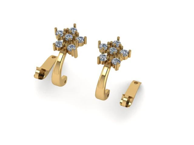 Earring for daimonds 3D Model .c4d .max .obj .3ds .fbx .stl .blend 