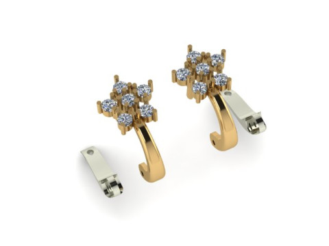 Earring for daimonds 3D Model