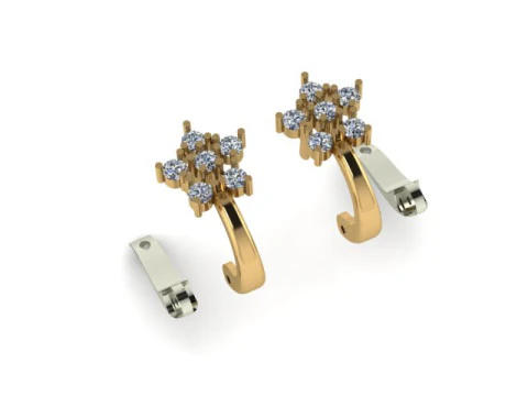 Earring for daimonds 3D Model