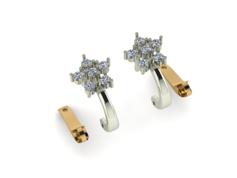Earring for daimonds 3D Model