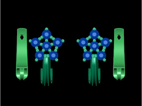 Earring for daimonds 3D Model