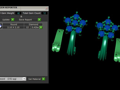 Earring for daimonds 3D Model