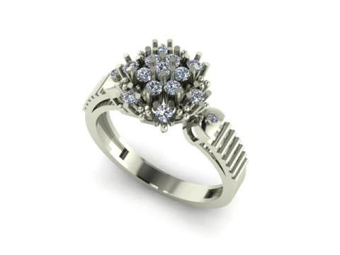 Beautyfull ring for daimonds 3D Model