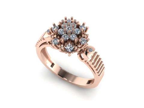 Beautyfull ring for daimonds 3D Model