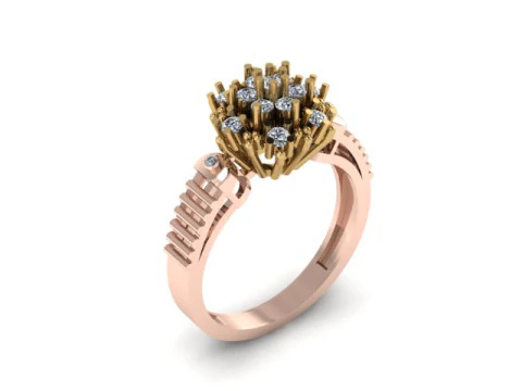 Beautyfull ring for daimonds 3D Model