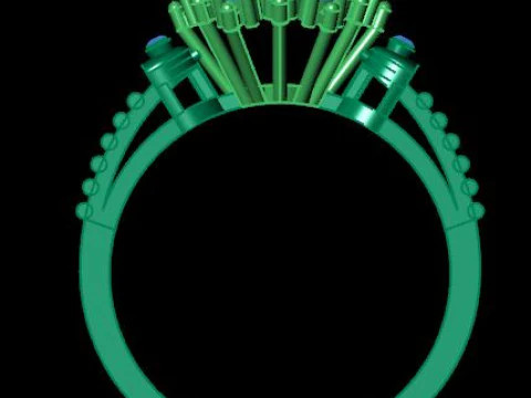 Beautyfull ring for daimonds 3D Model