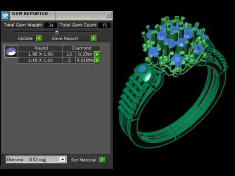 Beautyfull ring for daimonds 3D Model