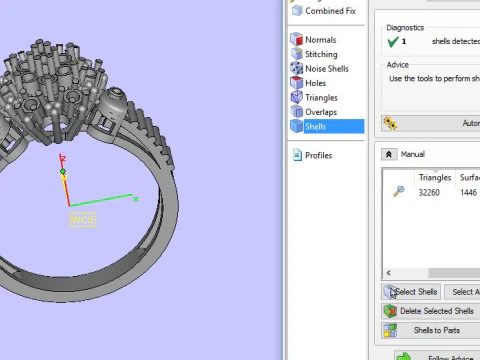 Beautyfull ring for daimonds 3D Model