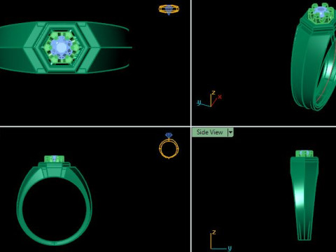 Men ring 3D-Modell