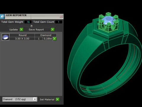 Men ring 3D-Modell