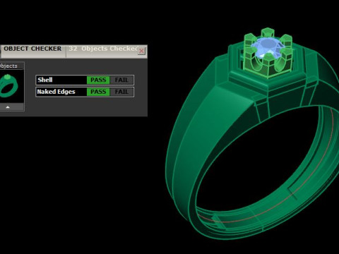 Men ring 3D-Modell
