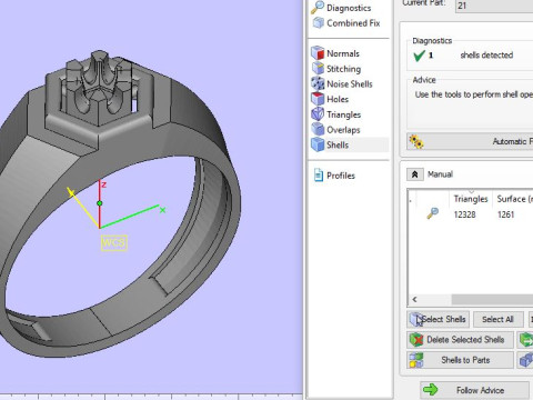 Men ring 3D-Modell