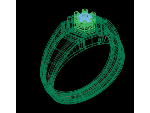 Men ring 3D-Modell