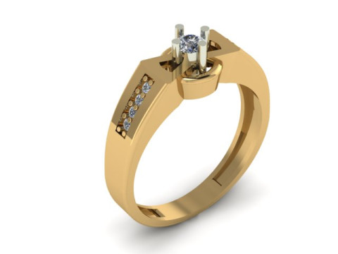Men ring for daimonds 3D Model