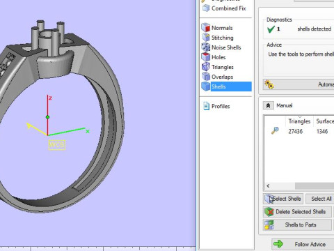 Men ring for daimonds 3D Model