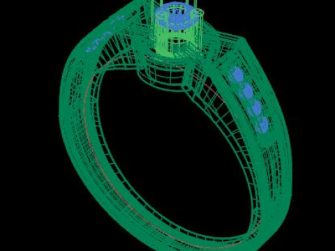 Men ring for daimonds 3D Model
