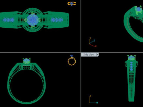 Men ring for daimonds 3D Model