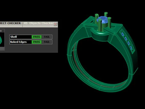 Beautyfull ring for daimonds 3D Model