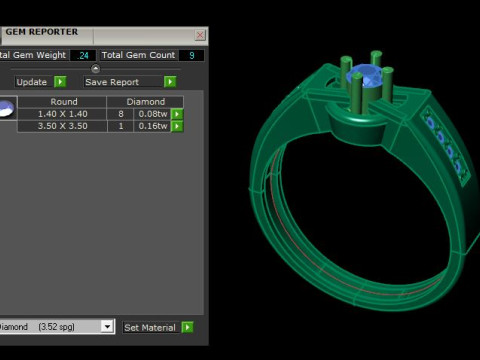 Beautyfull ring for daimonds 3Dモデル