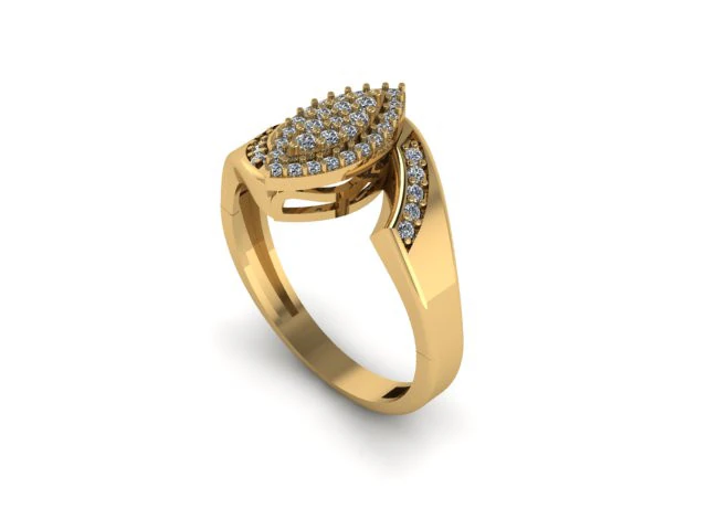 Beautyfull ring for daimonds 3D Model .c4d .max .obj .3ds .fbx .stl .blend 