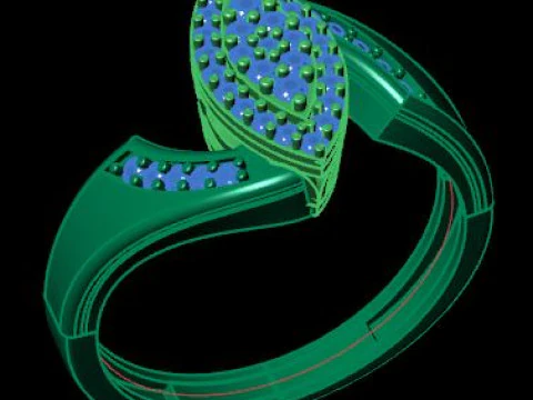 Beautyfull ring for daimonds 3D Model