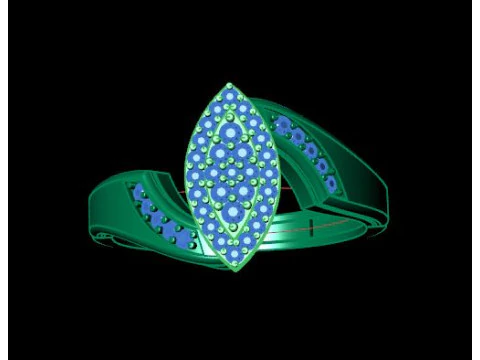 Beautyfull ring for daimonds 3D Model
