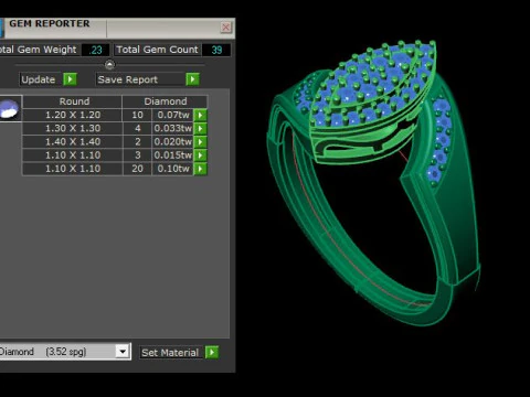 Beautyfull ring for daimonds 3D Model