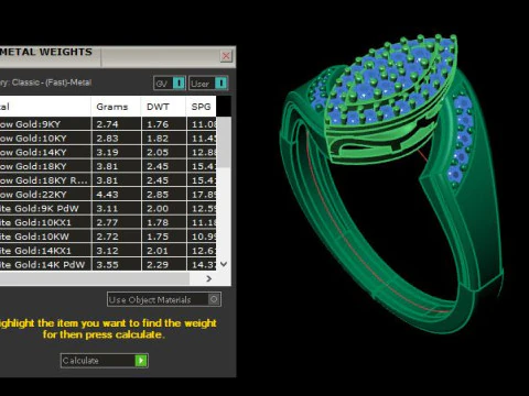 Beautyfull ring for daimonds 3D Model