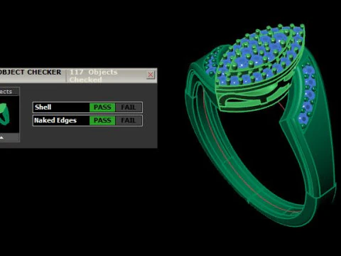Beautyfull ring for daimonds 3D Model