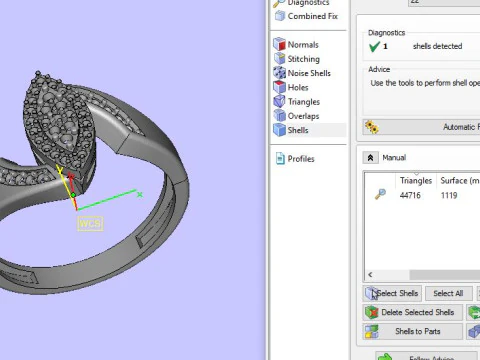Beautyfull ring for daimonds 3D Model