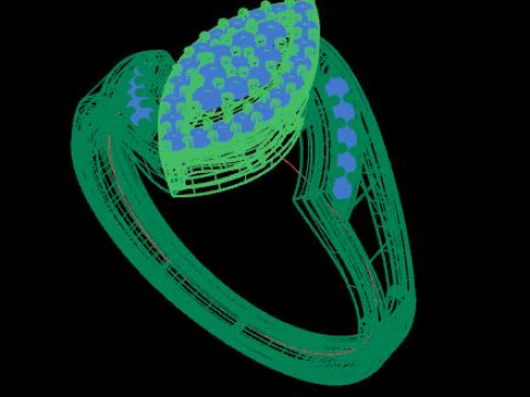 Beautyfull ring for daimonds 3D Model