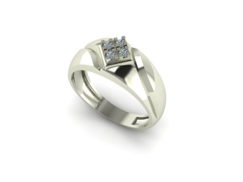 Men ring for daimonds 3D-Modell