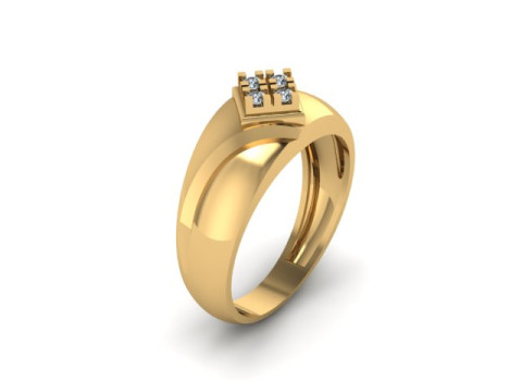 Men ring for daimonds 3D-Modell