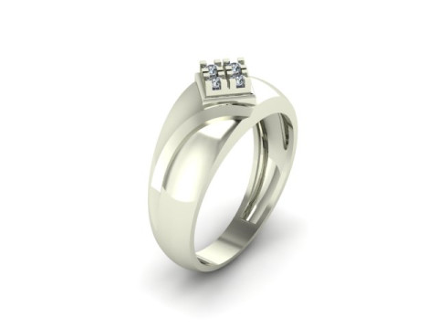Men ring for daimonds 3D-Modell