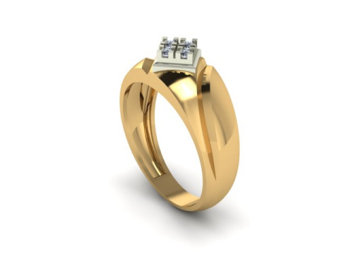 Men ring for daimonds 3D-Modell