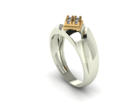 Men ring for daimonds 3D-Modell