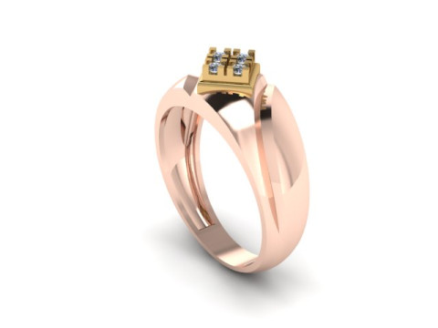 Men ring for daimonds 3D-Modell