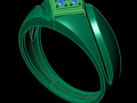 Men ring for daimonds 3D-Modell