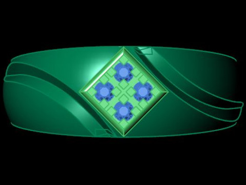 Men ring for daimonds 3D-Modell