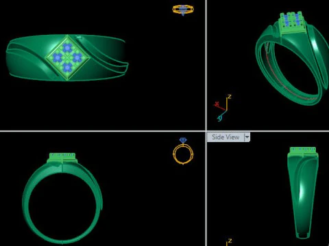 Men ring for daimonds 3D Model