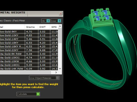 Men ring for daimonds 3D-Modell