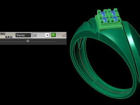 Men ring for daimonds 3D Model
