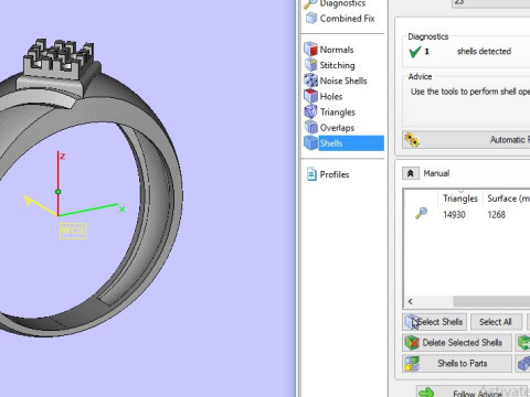 Men ring for daimonds 3D-Modell