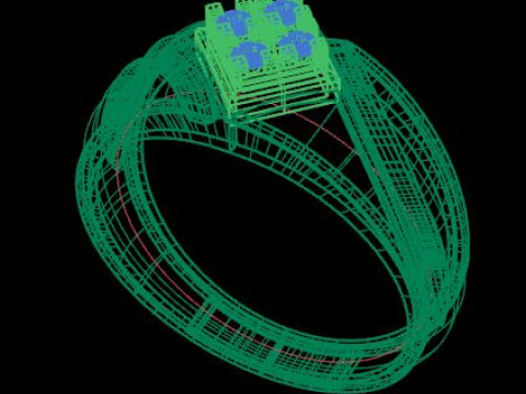 Men ring for daimonds 3D-Modell