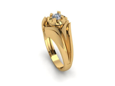 Cincin pria untuk berlian Model 3D
