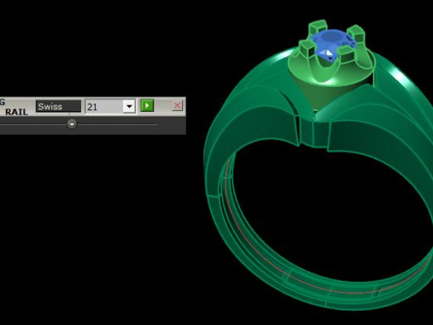 Men ring for daimonds 3D Модель