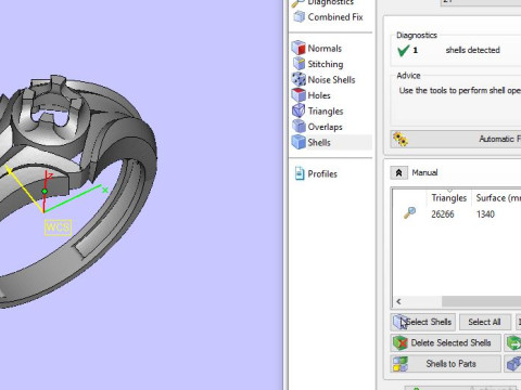 Men ring for daimonds 3D Модель