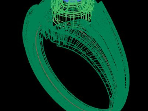 Men ring for daimonds 3D Модель