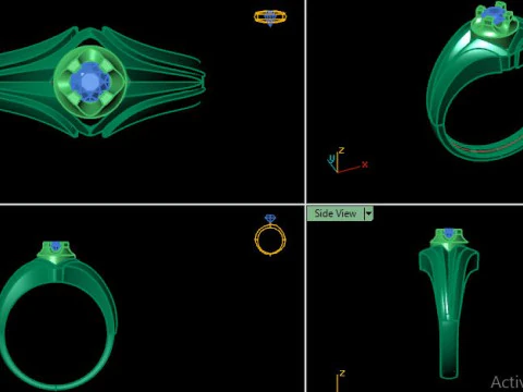 Men ring for daimonds 3D Model